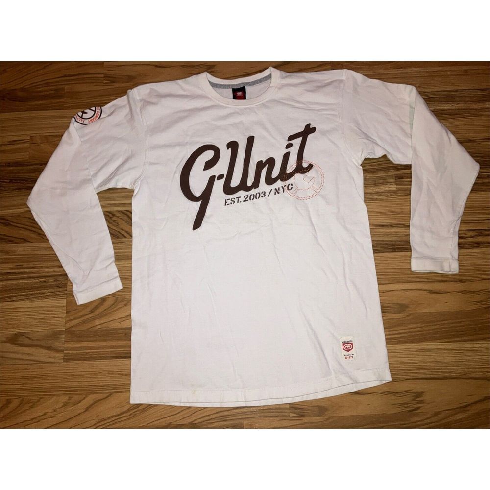 Vintage Ecko Unltd‎ T Shirt Mens XL Red Long Sleeve G Unit 50 Cent Hip Hop Y2K